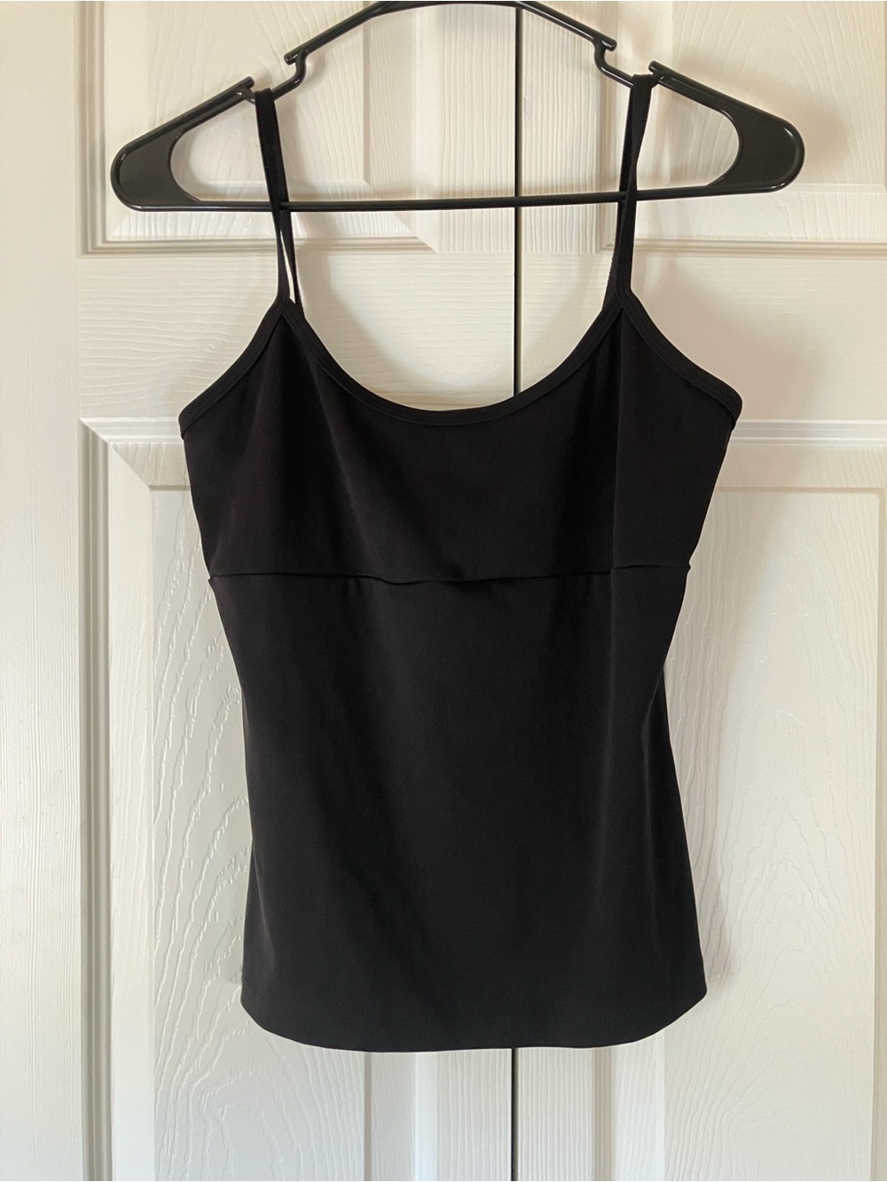 bebe Black Slim Strap Scoop Neck Cami
